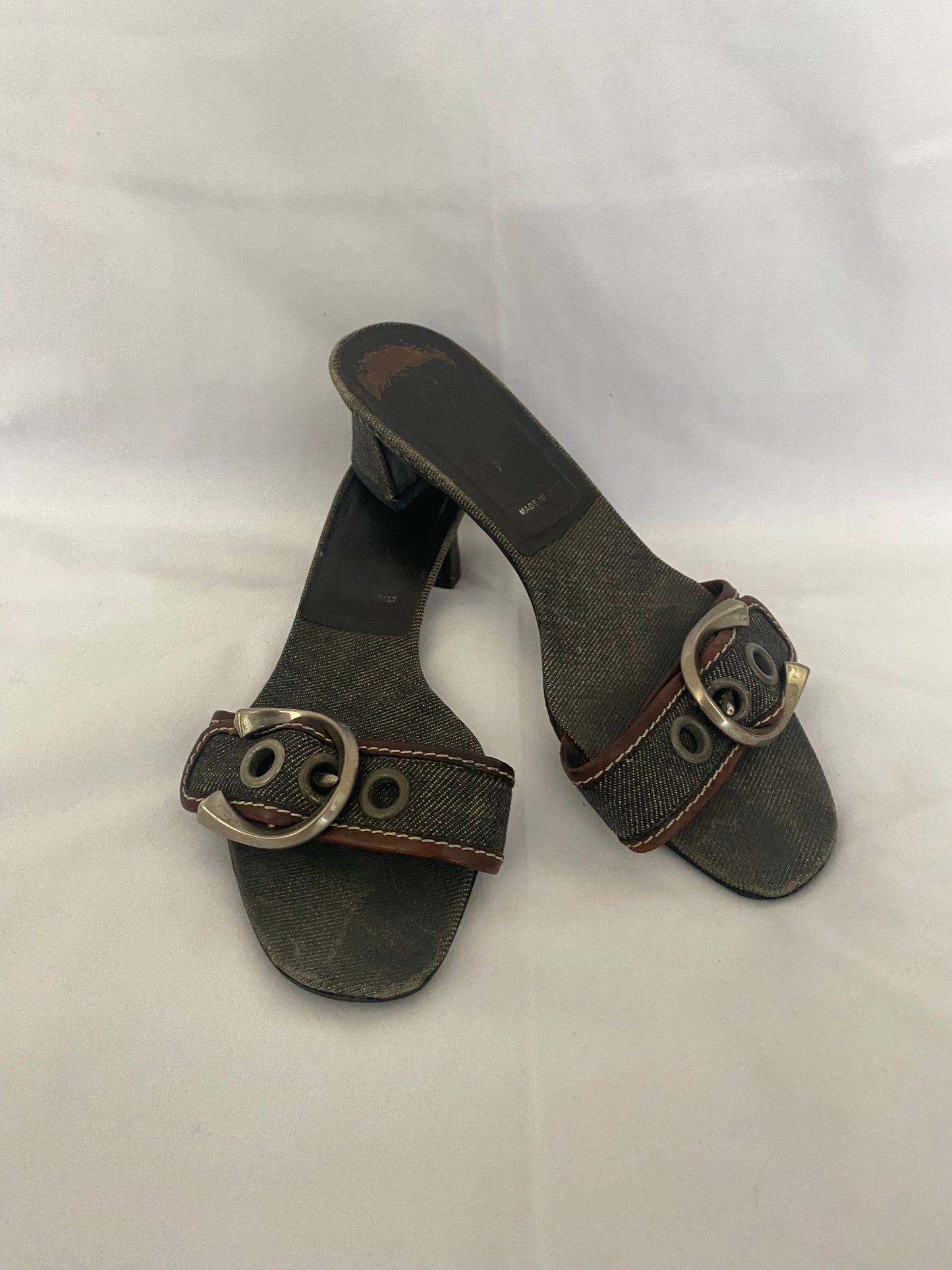 Vintage Prada Denim Sandals