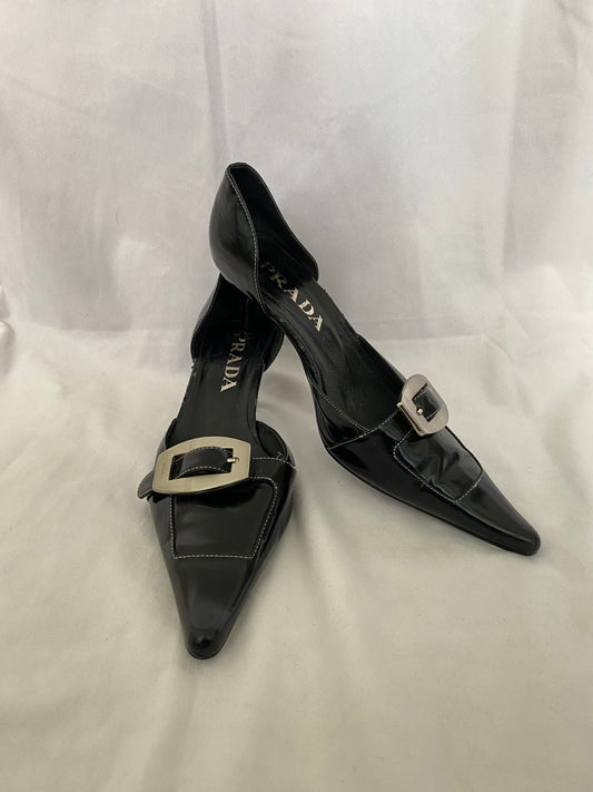 Vintage '90s Buckled Prada Heels