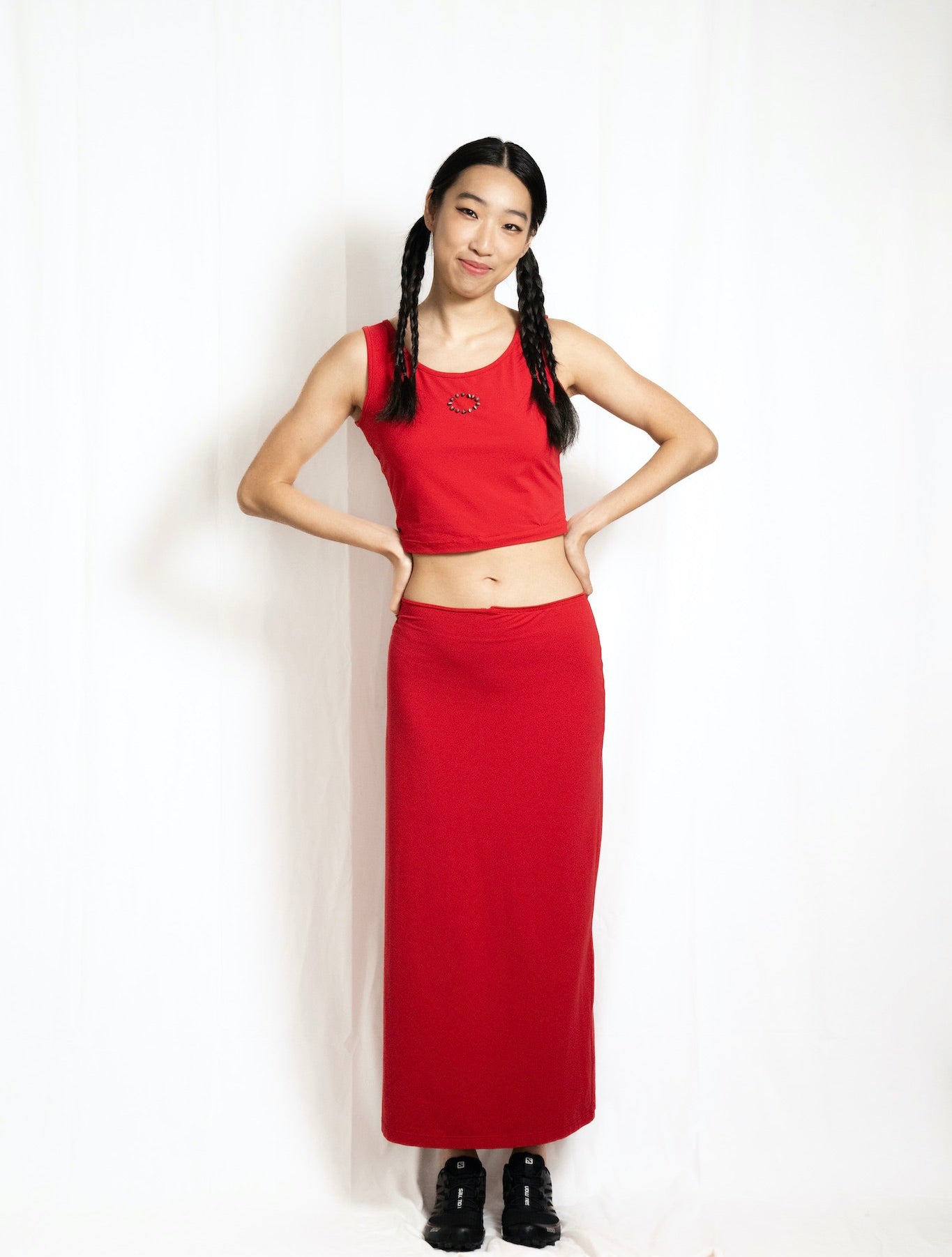 Vintage '90s Fendi Red Detachable Cutout Dress