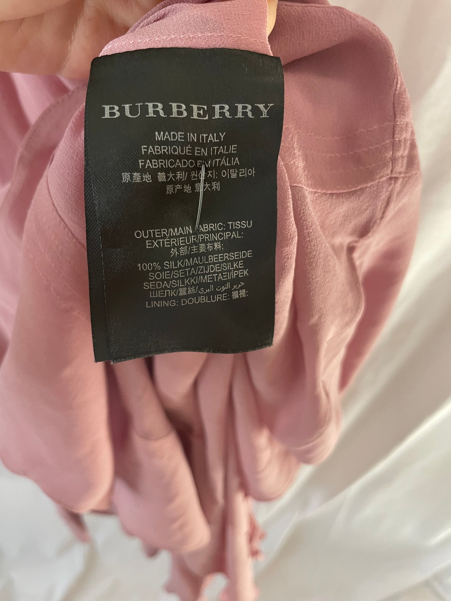 2014 Burberry Prorsum Pink Midi Dress
