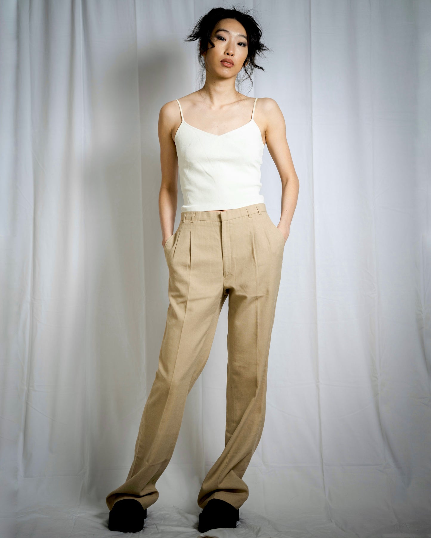 Vintage High-Waisted Trousers