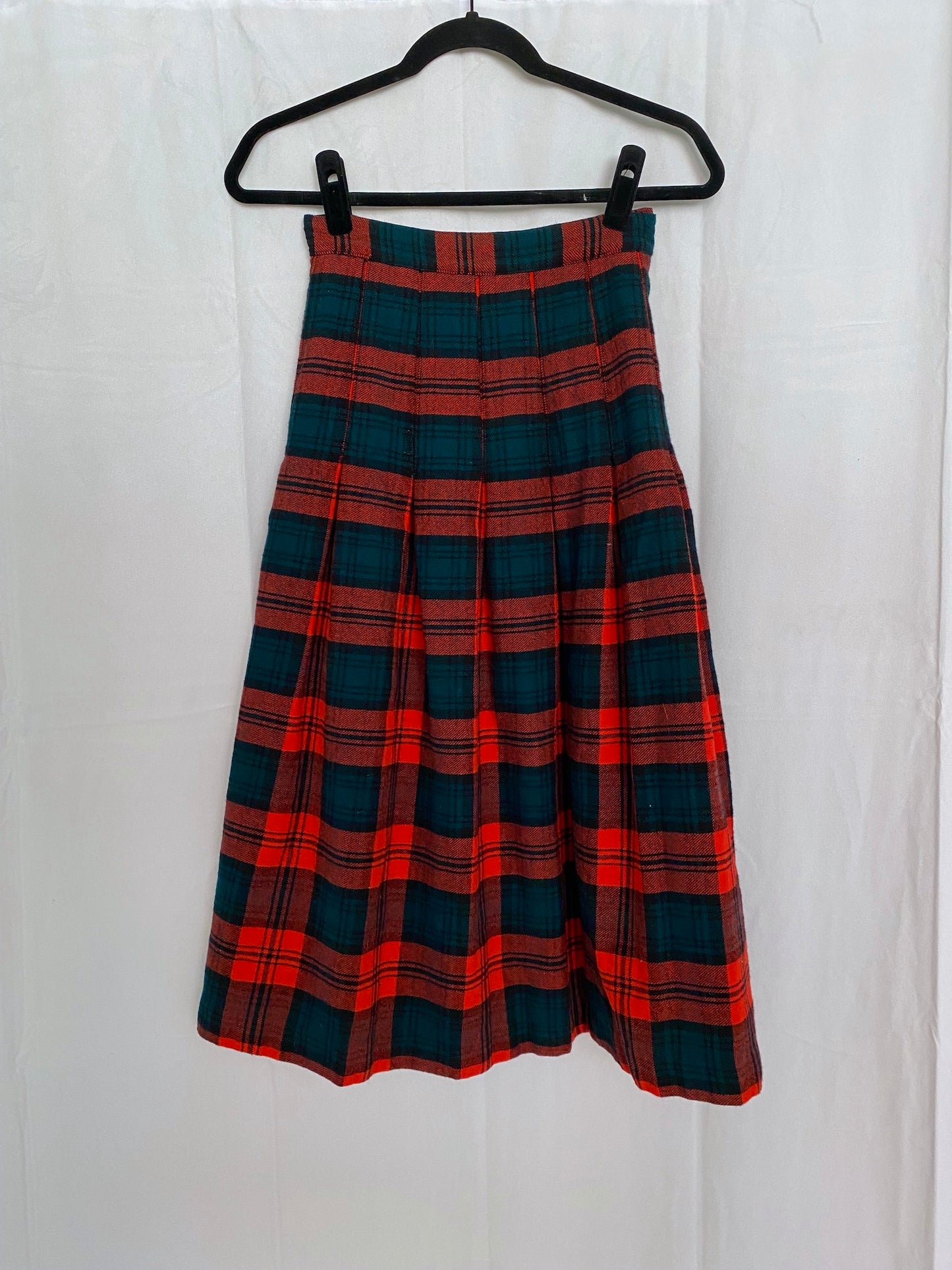 Vintage Tartan Midi Skirt